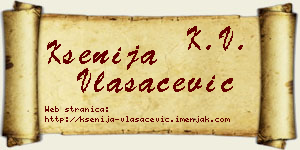 Ksenija Vlasačević vizit kartica